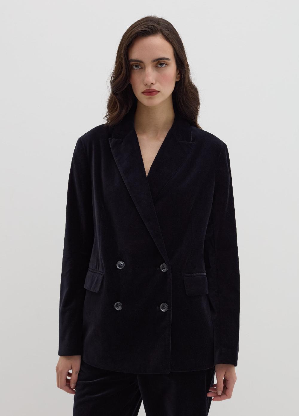 Stefanel Blazer Doppiopetto In Velluto