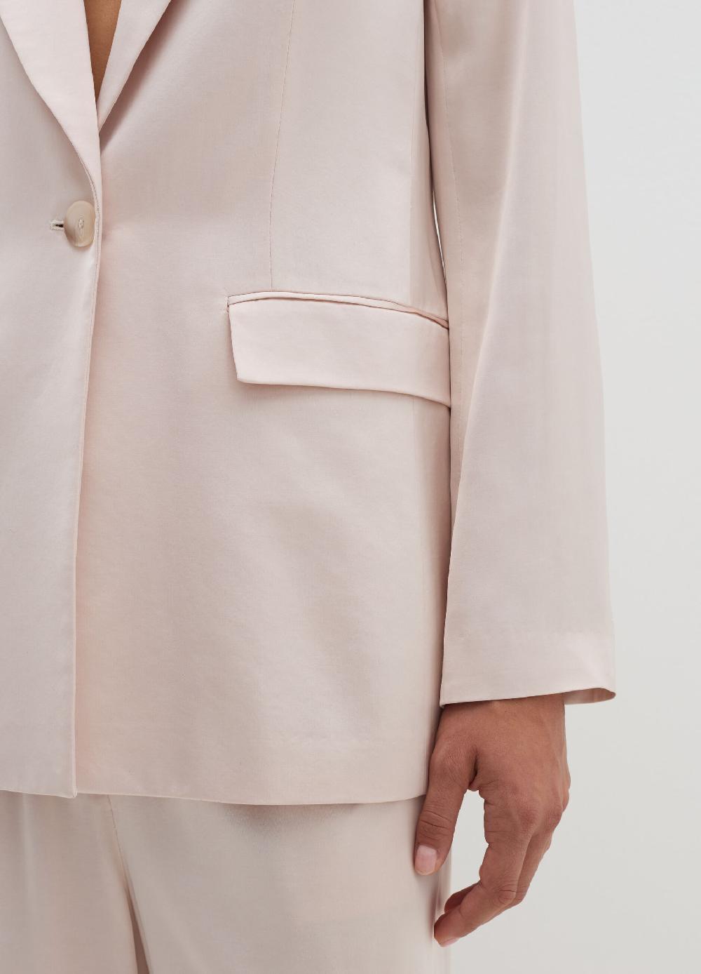 Stefanel Blazer Fluido Monopetto In Viscosa Satin