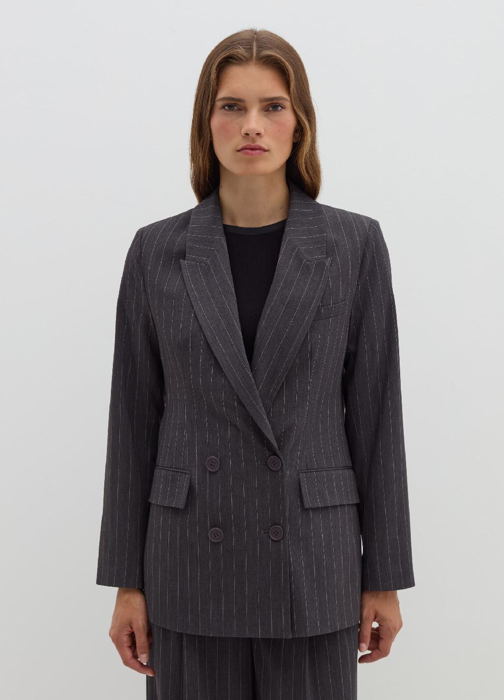 Stefanel Blazer Gessato Doppiopetto