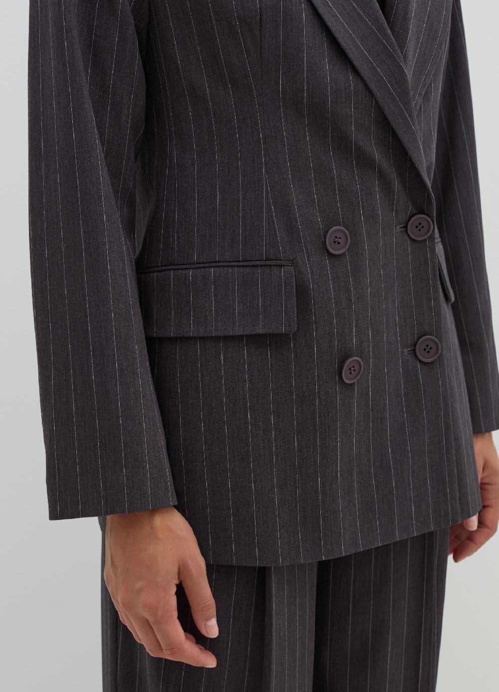 Stefanel Blazer Gessato Doppiopetto