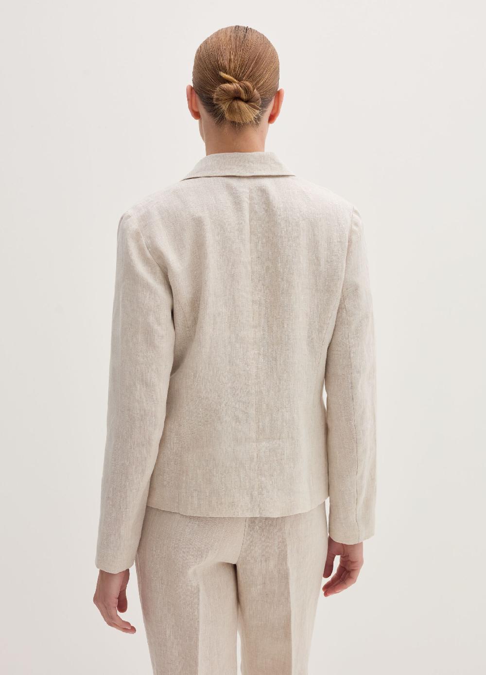 Stefanel Blazer Regular Fit Monopetto In Lino