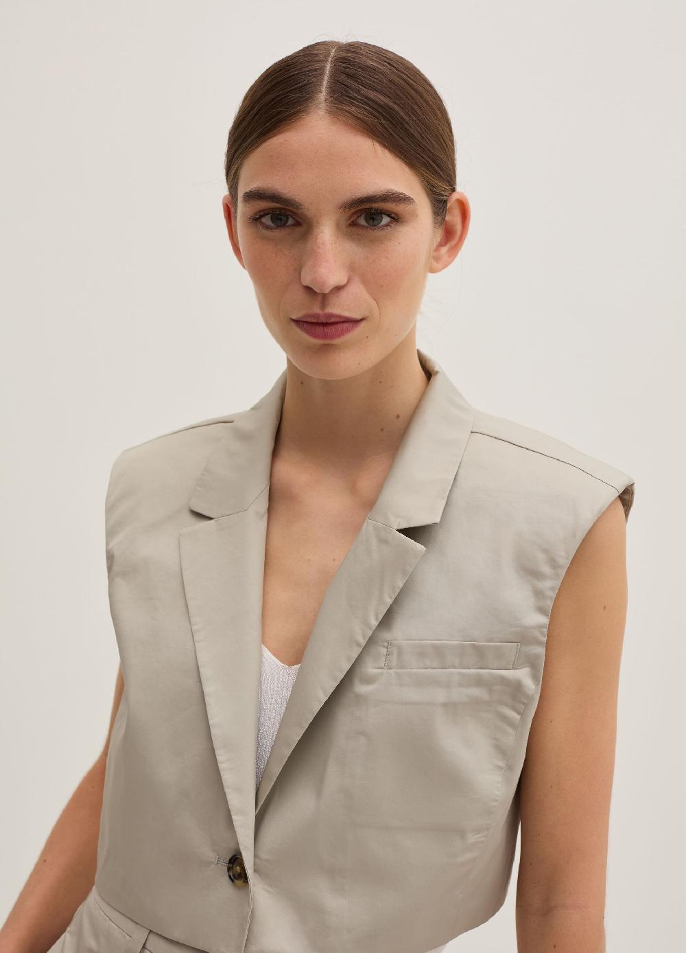 Stefanel Blazer Smanicato Boxy Fit Con Spalline