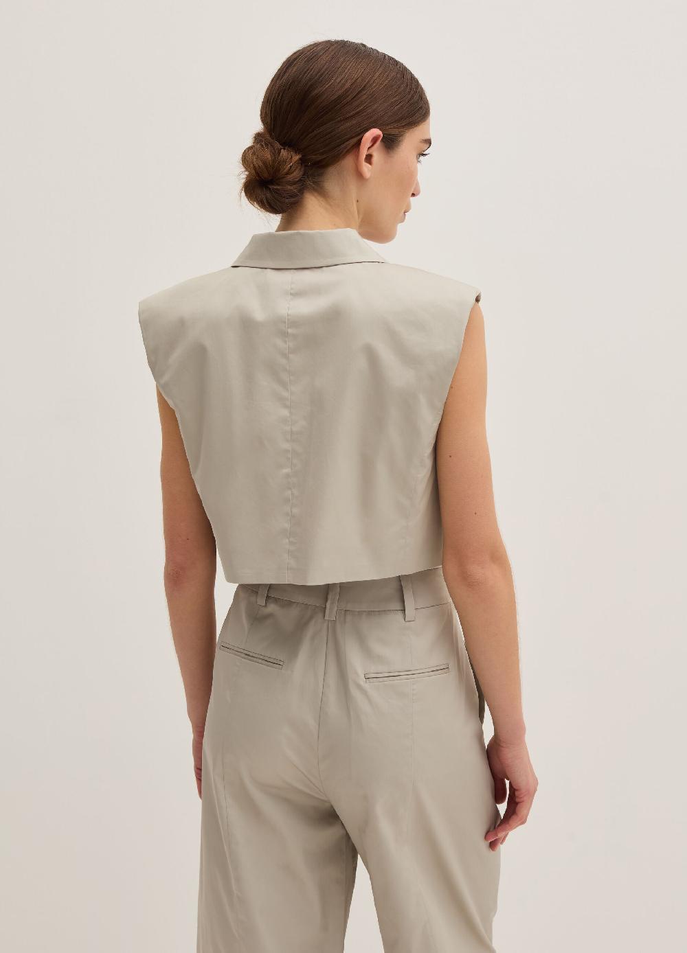 Stefanel Blazer Smanicato Boxy Fit Con Spalline