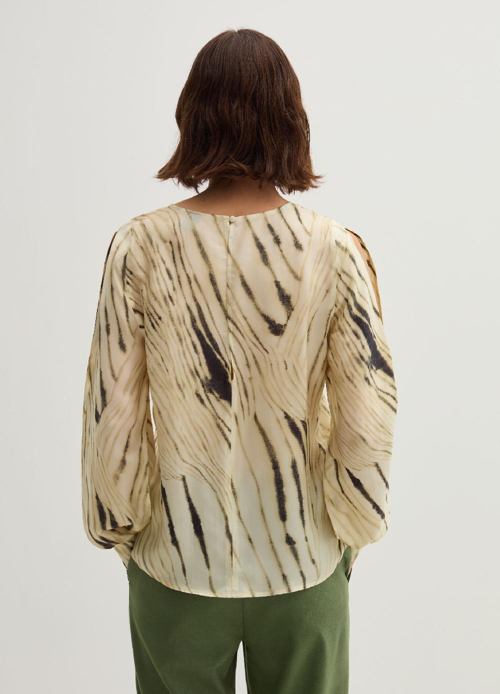 Stefanel Blusa In Cupro E Viscosa Habotai Stampata