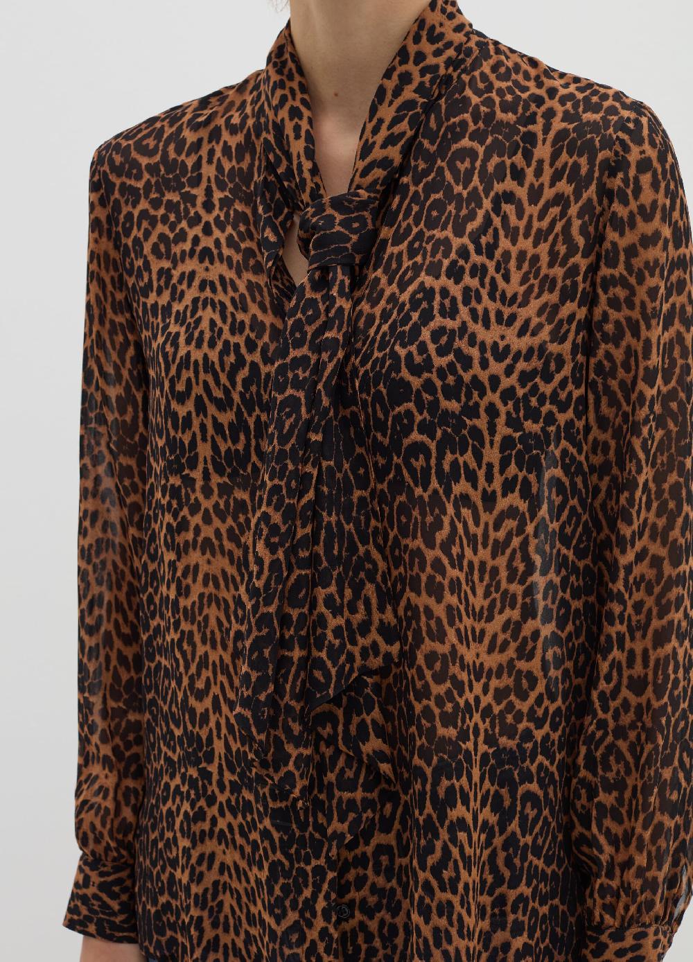 Stefanel Blusa In Georgette Con Foulard