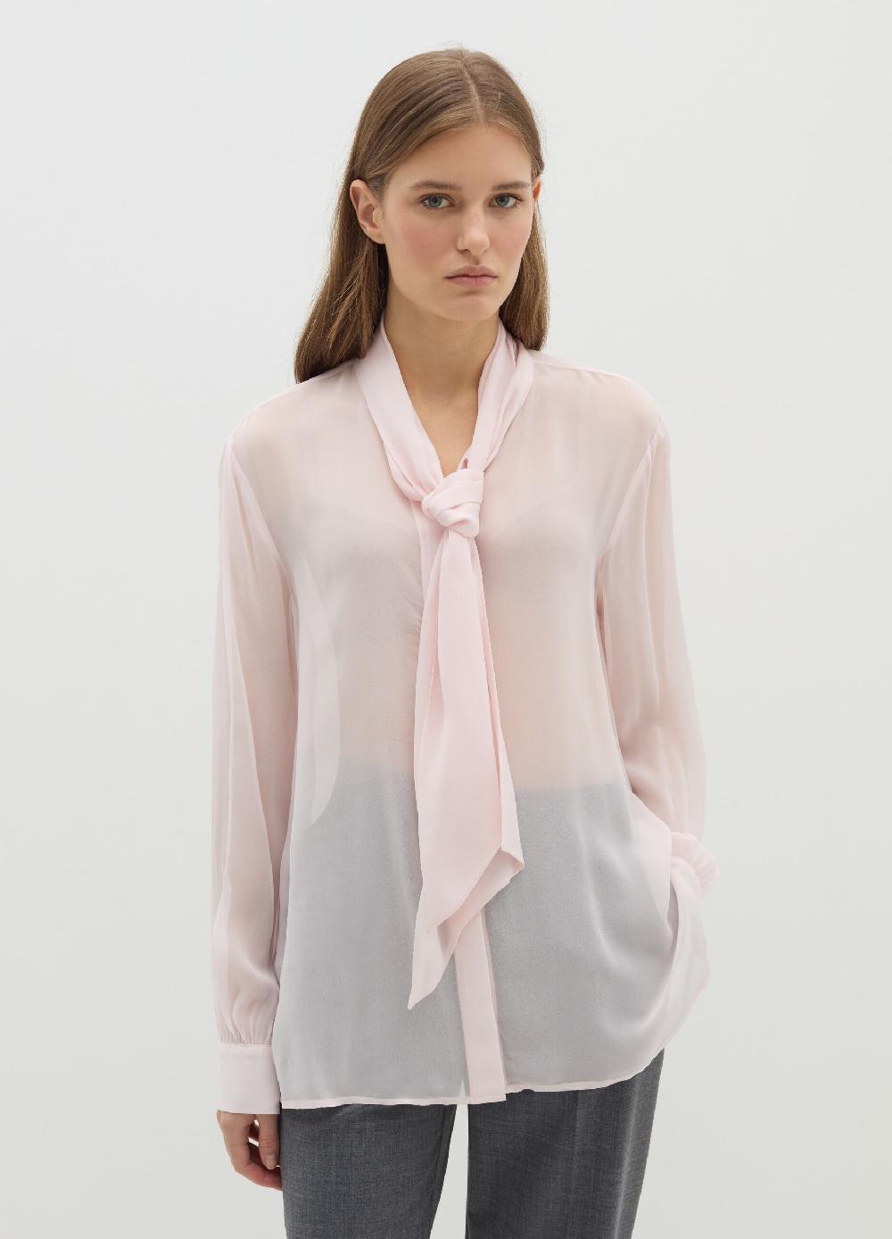 Stefanel Blusa In Georgette Con Foulard