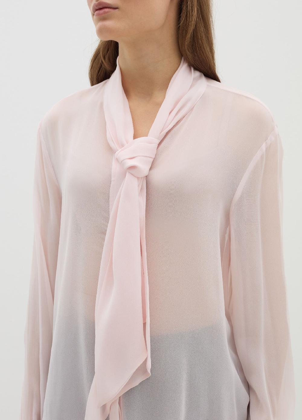 Stefanel Blusa In Georgette Con Foulard
