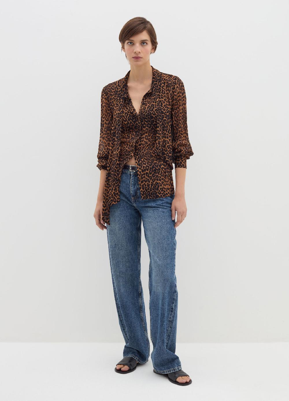 Stefanel Blusa in georgette con foulard