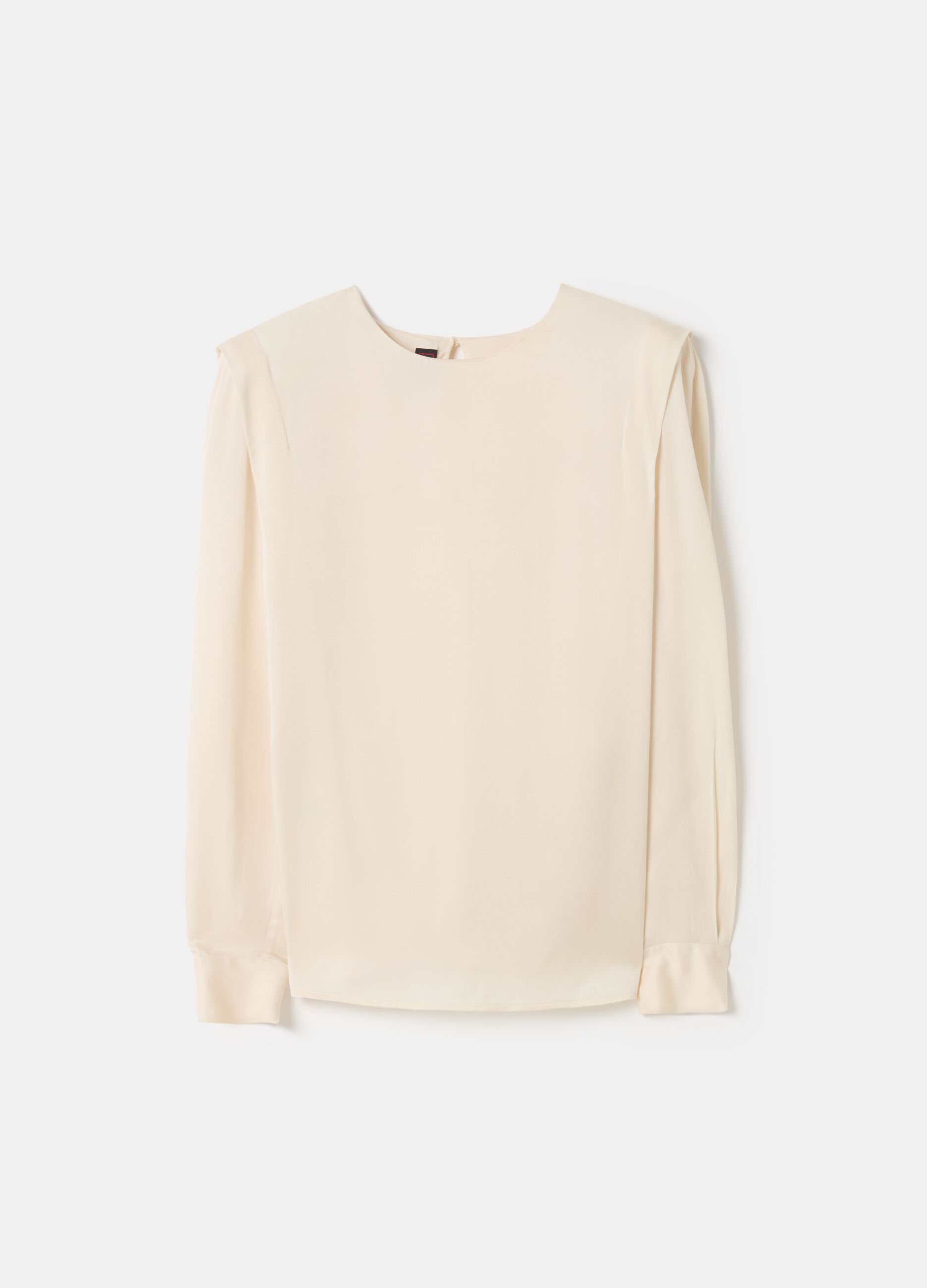 Stefanel Blusa In Satin Boxy Fit