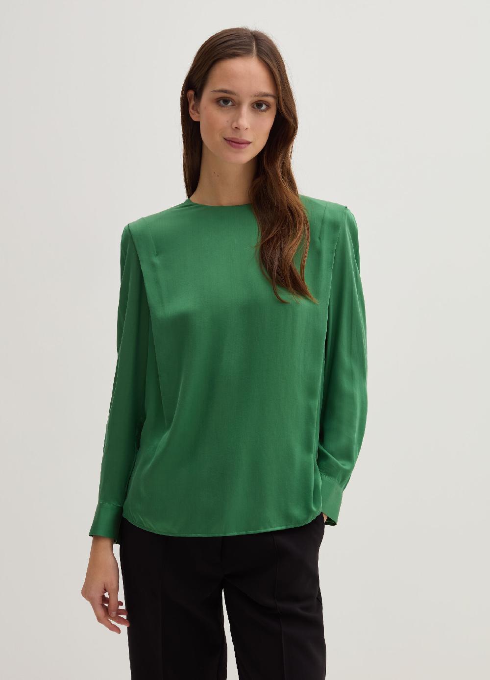 Stefanel Blusa in satin boxy fit