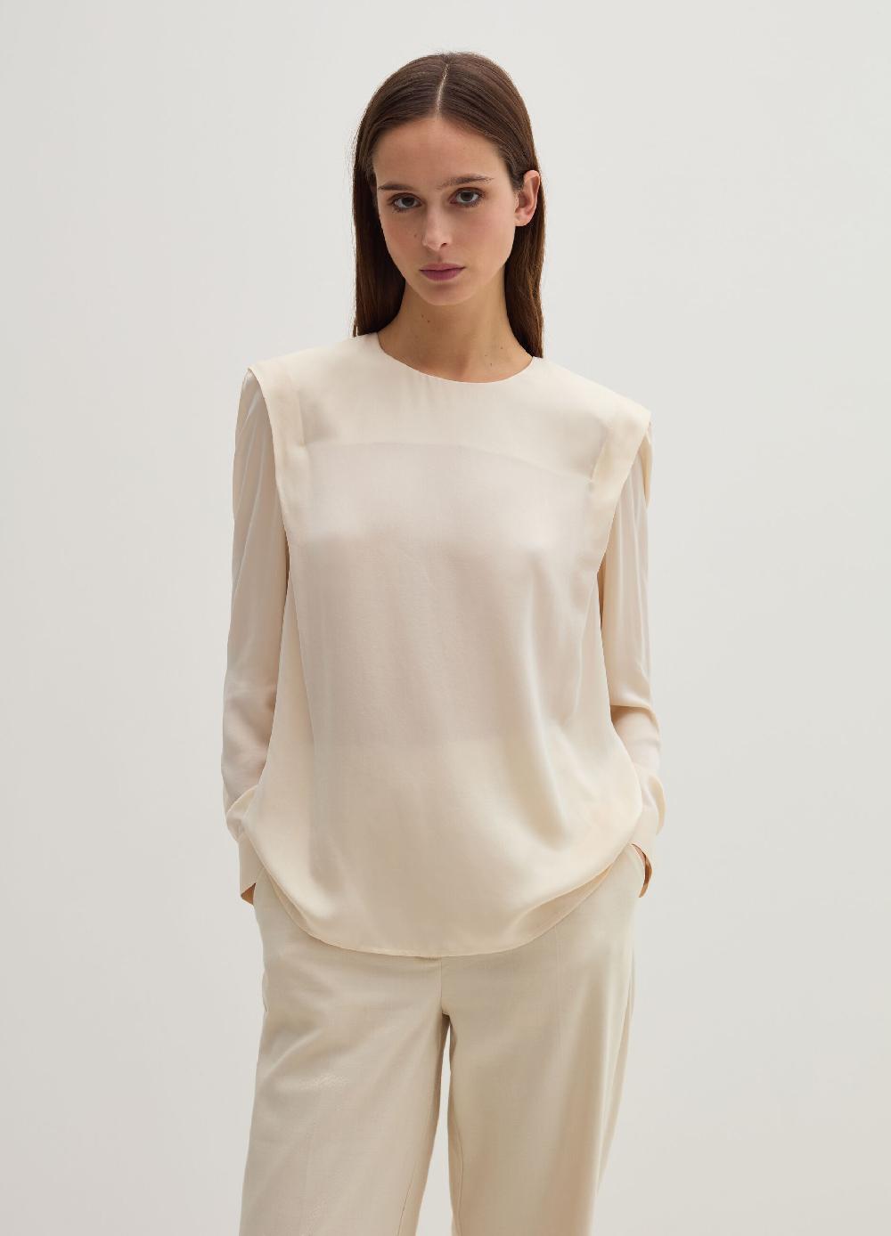 Stefanel Blusa in satin boxy fit
