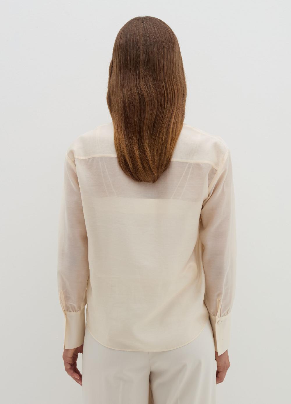 Stefanel Blusa In Tencel Muslin Con Fiocco