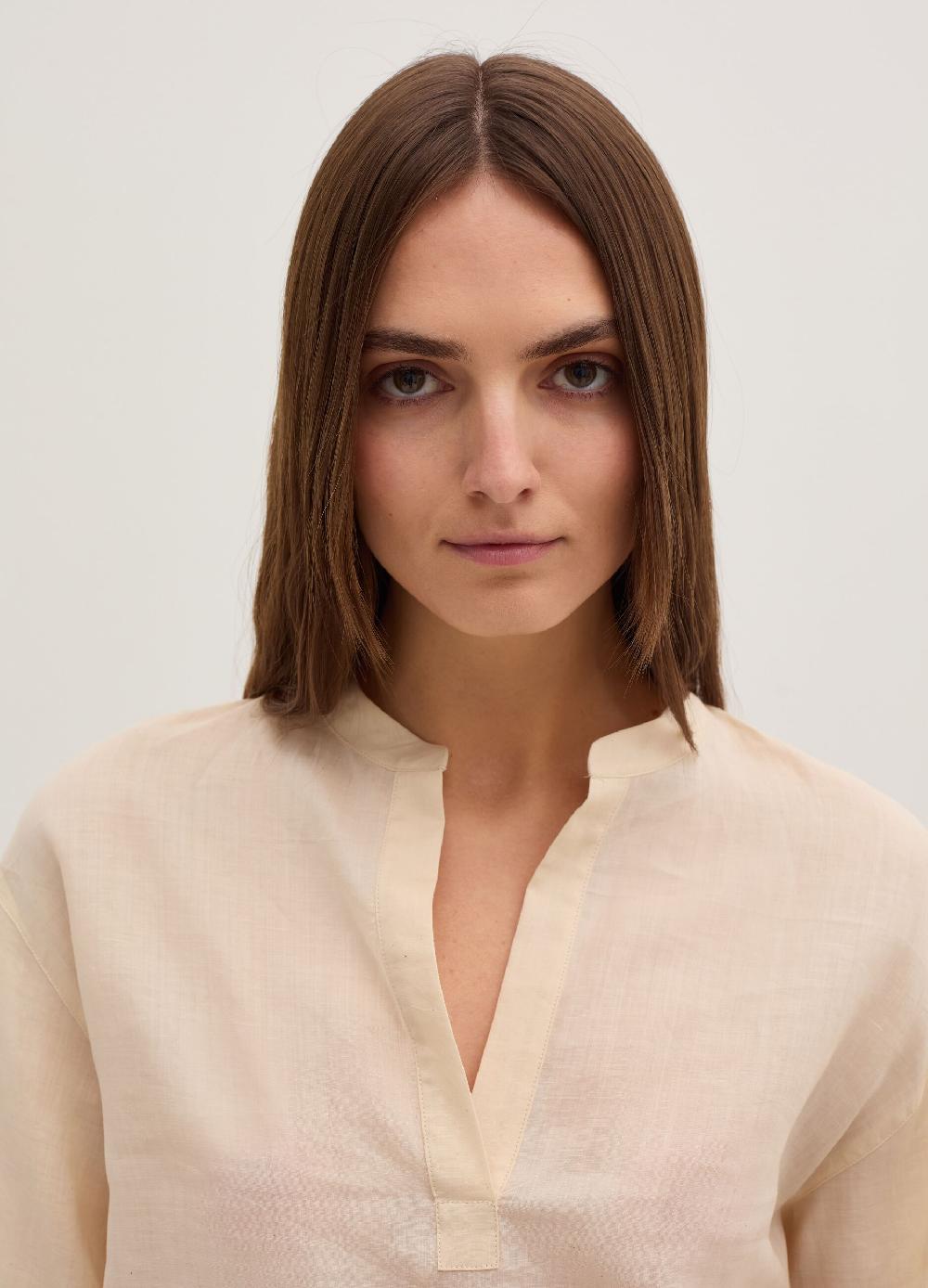 Stefanel Blusa Over In Ramie Con Laccetti