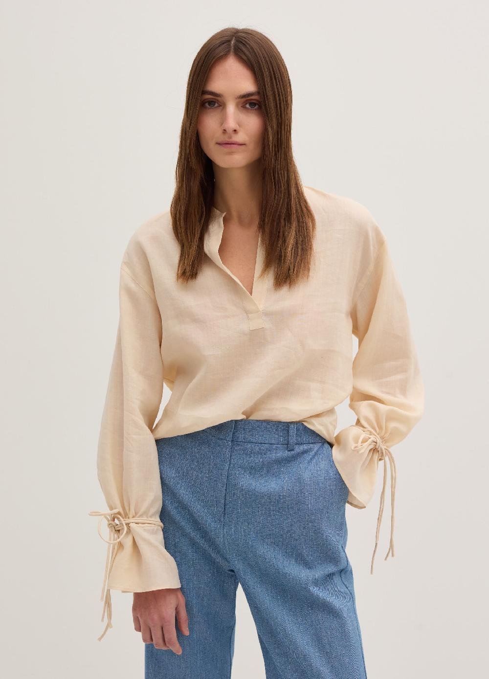 Stefanel Blusa over in ramie con laccetti