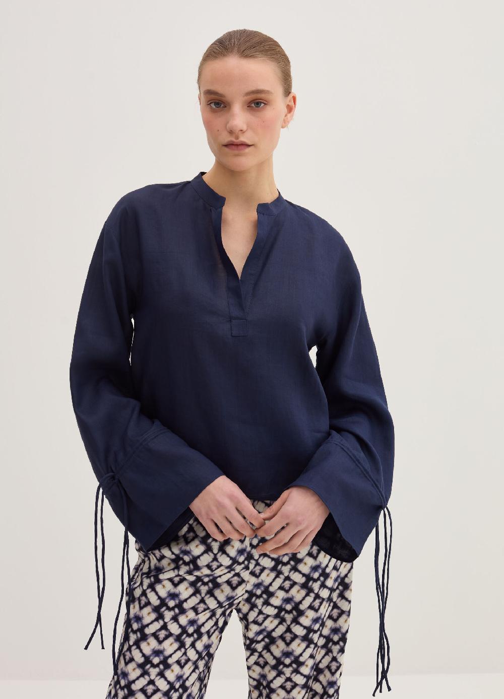 Stefanel Blusa over in ramie con laccetti