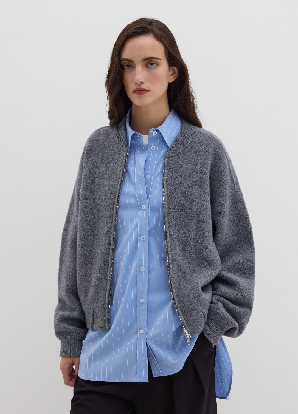 Stefanel Bomber Oversize In Lana Cotta