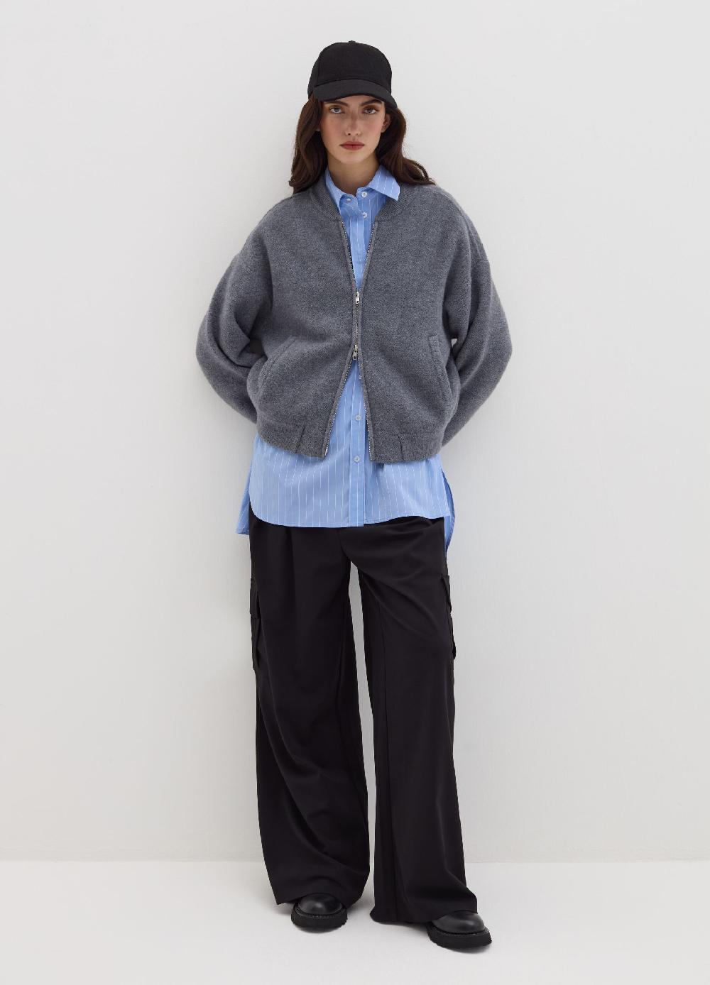 Stefanel Bomber oversize in lana cotta