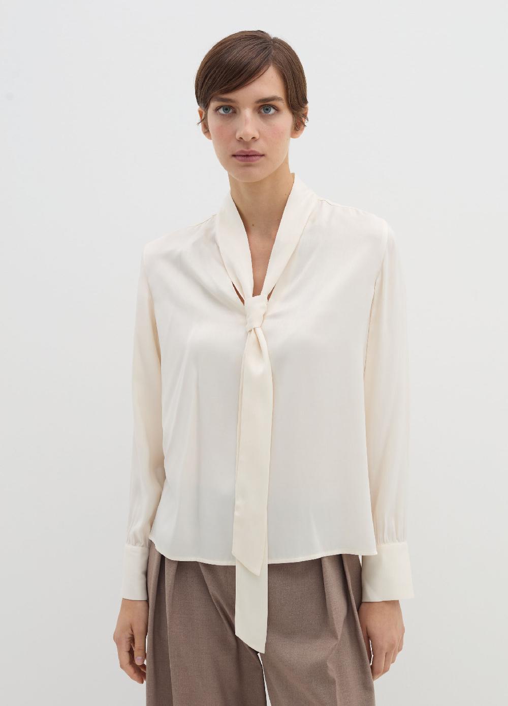 Stefanel Camicia Con Foulard E Fiocco