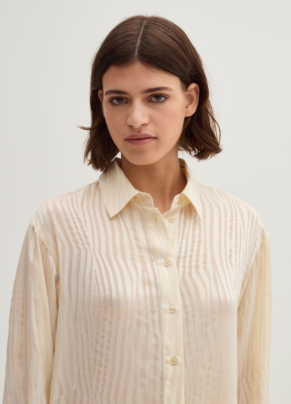 Stefanel Camicia Con Lavorazione Devore Zebrata