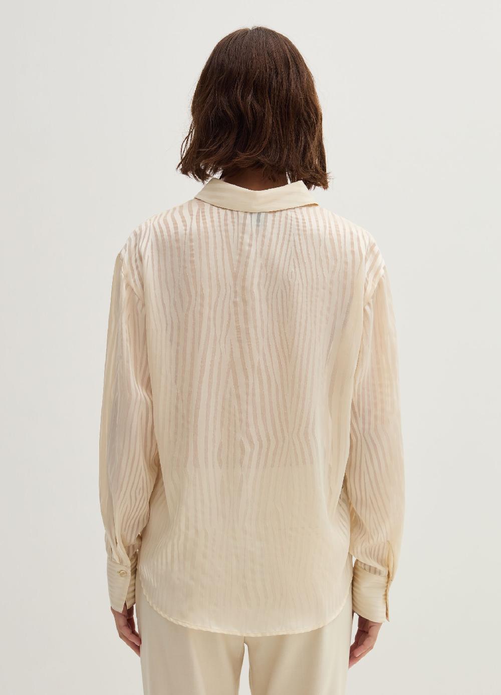 Stefanel Camicia Con Lavorazione Devore Zebrata