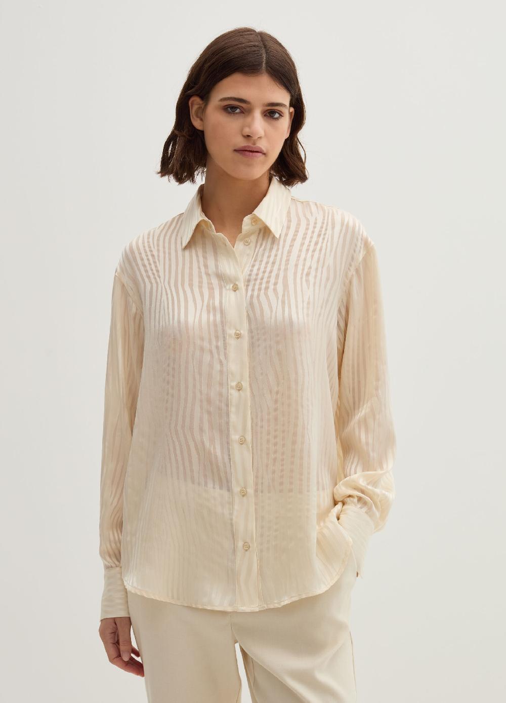 Stefanel Camicia con lavorazione devore zebrata