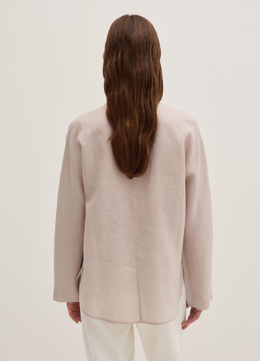 Stefanel Camicia In Ramie Tinta Unita