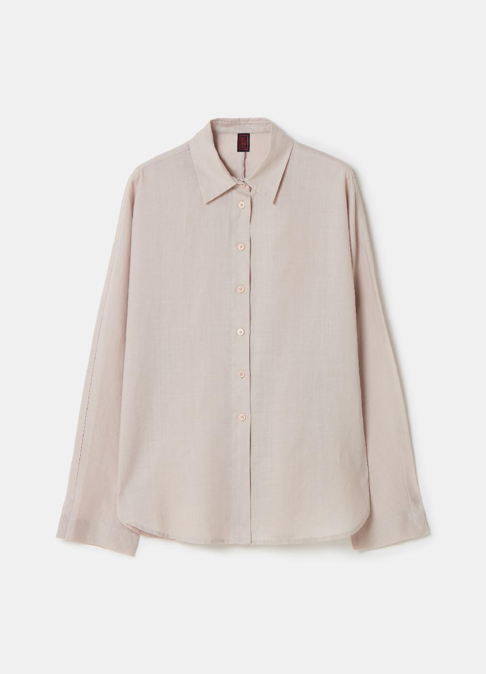 Stefanel Camicia In Ramie Tinta Unita