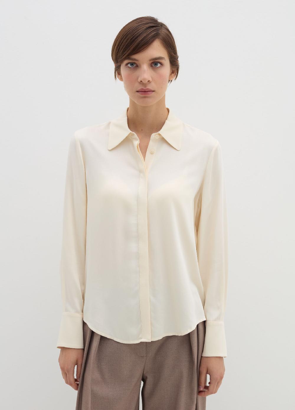 Stefanel Camicia In Seta Effetto Satin