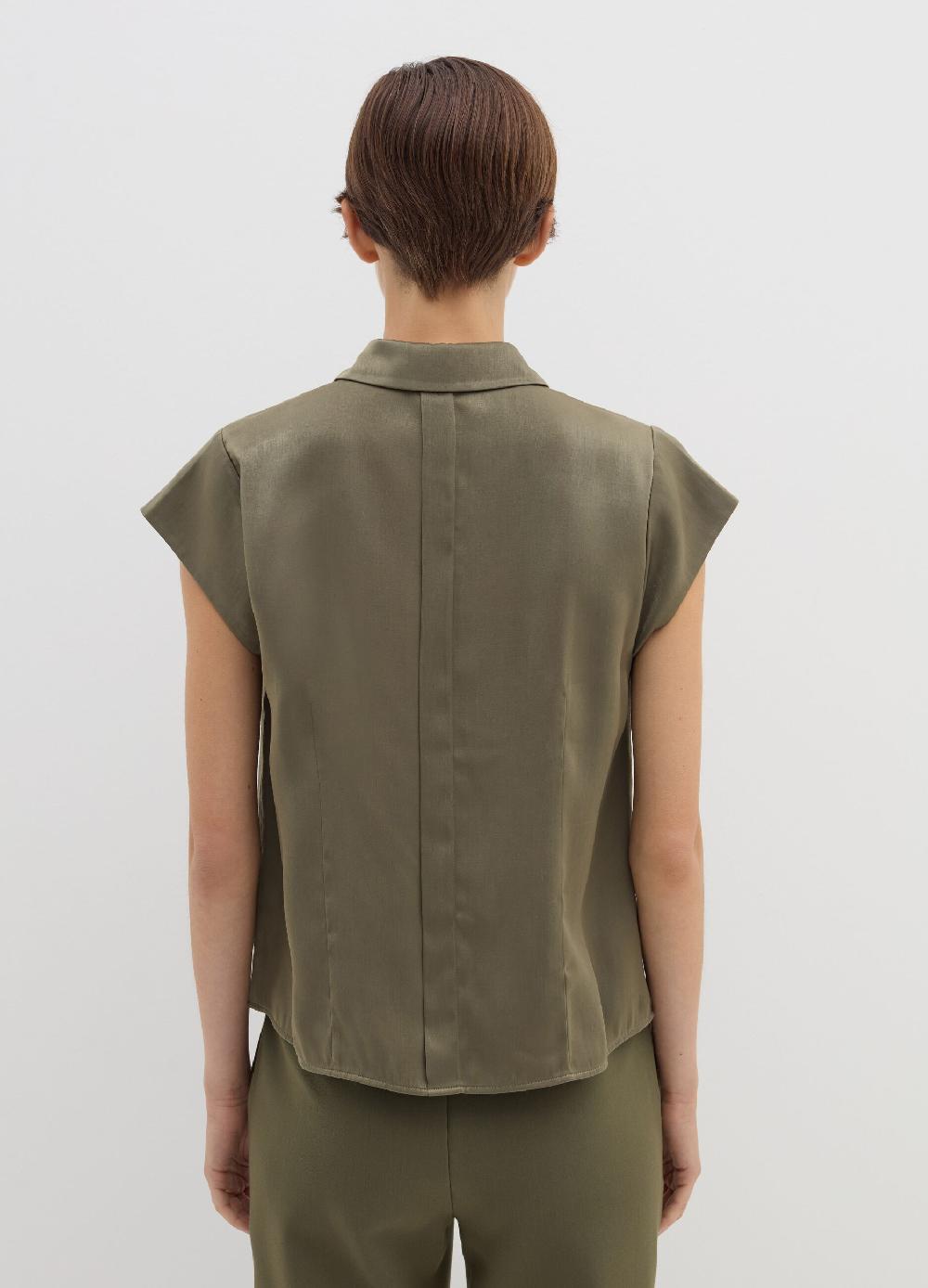 Stefanel Camicia In Viscosa A Maniche Corte