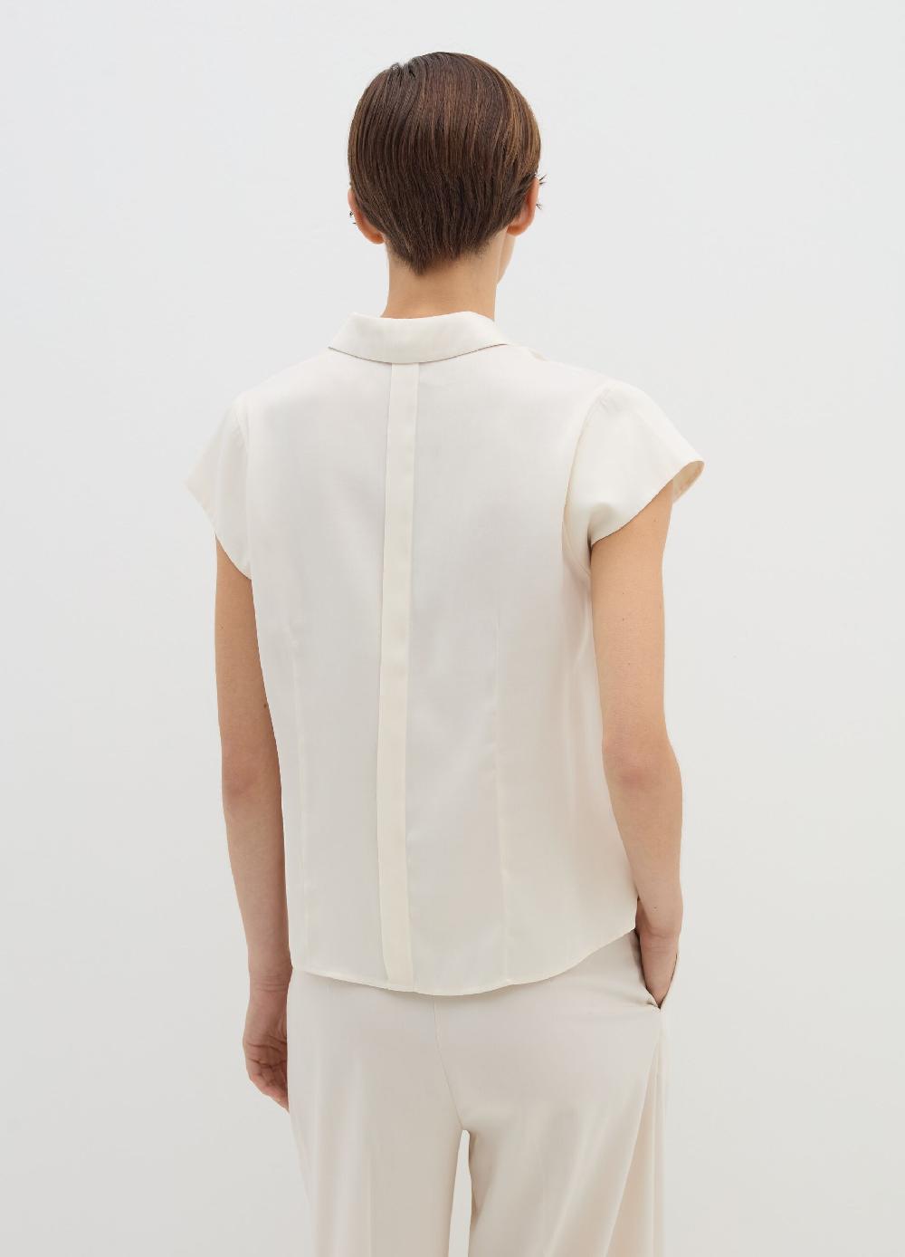 Stefanel Camicia In Viscosa A Maniche Corte