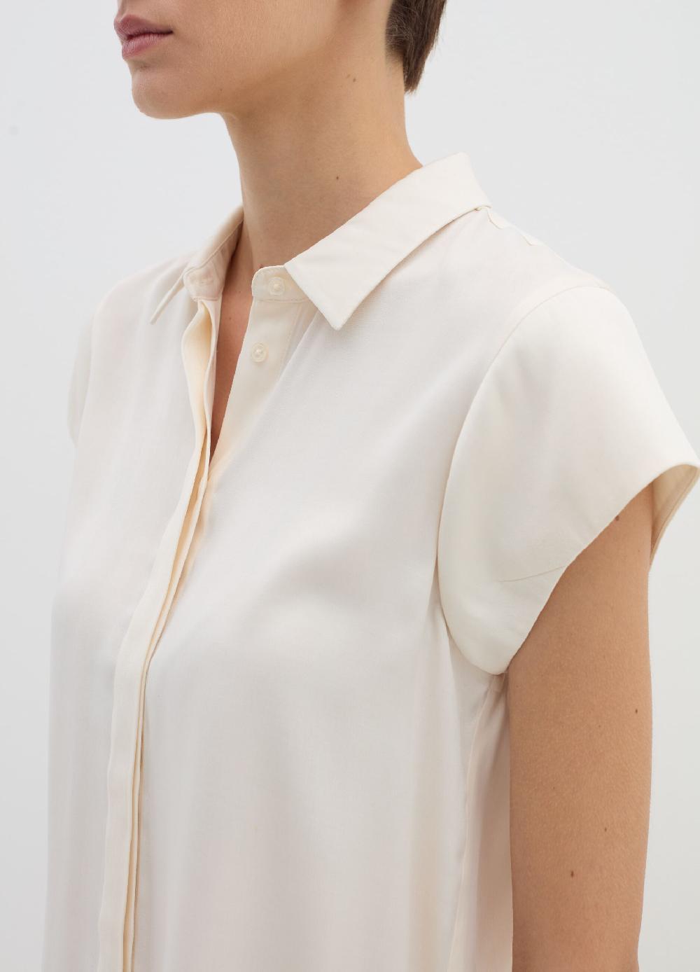 Stefanel Camicia In Viscosa A Maniche Corte