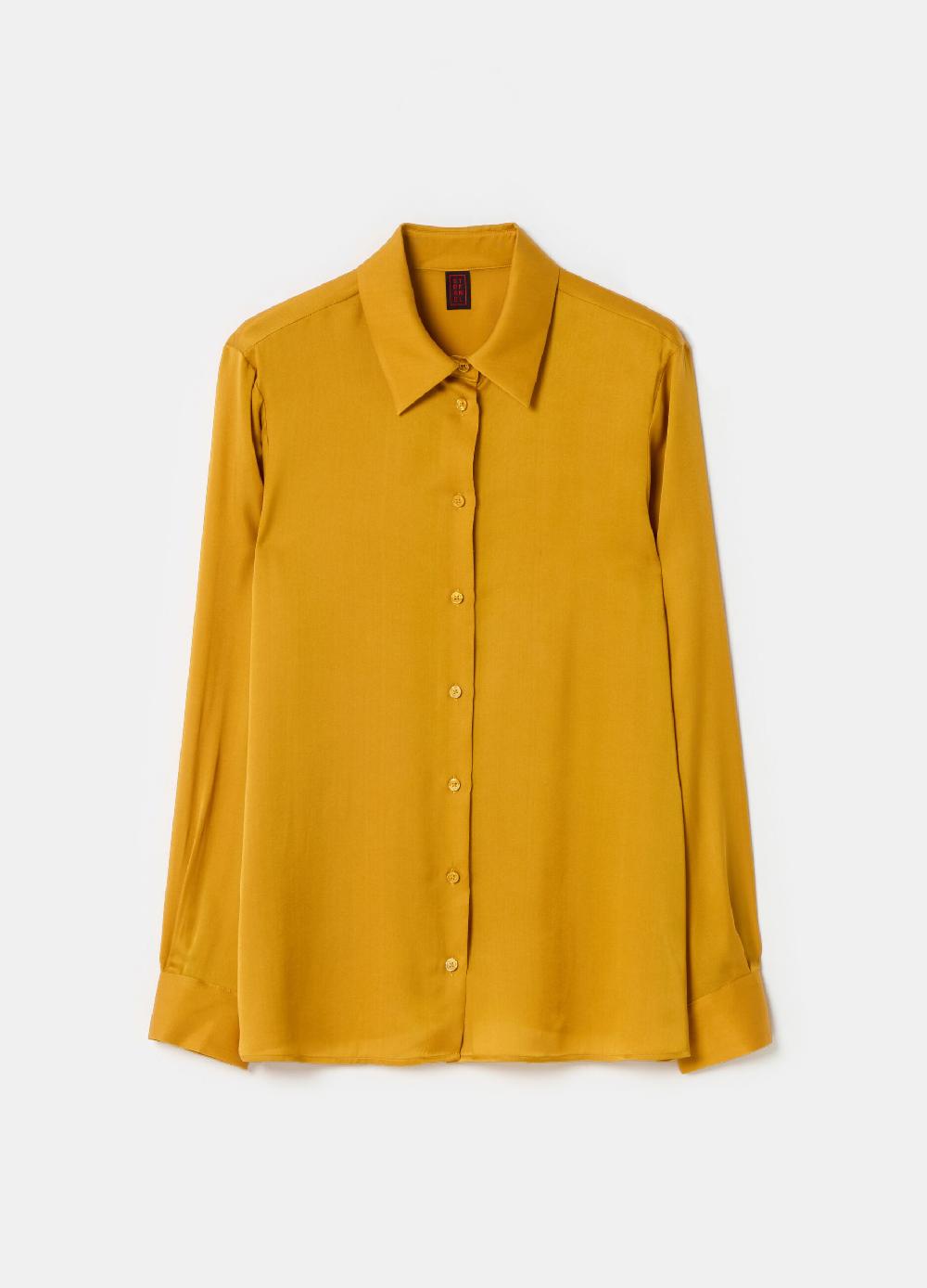 Stefanel Camicia Regular Fit In Satin