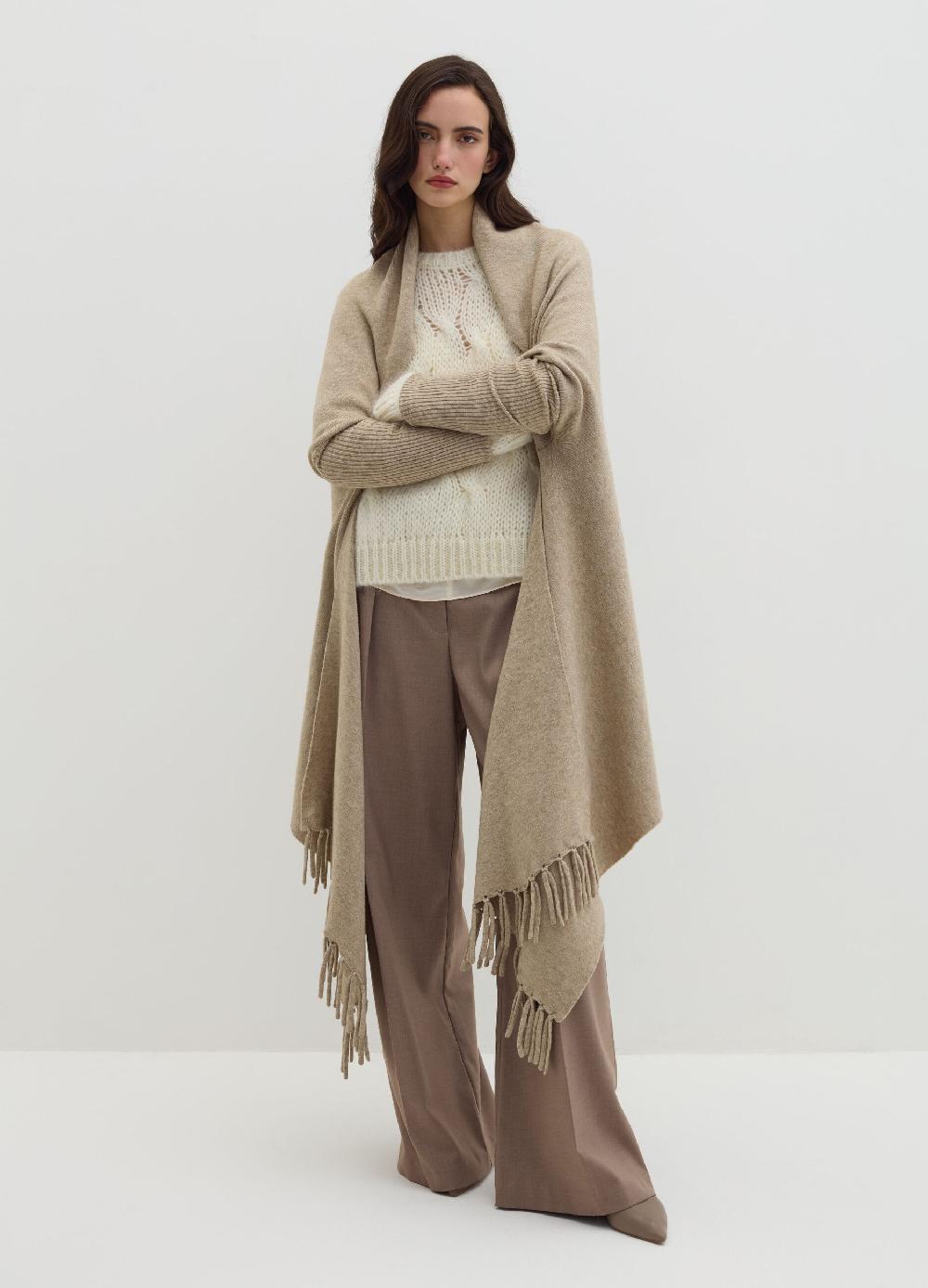 Stefanel Cappa aperta con frange