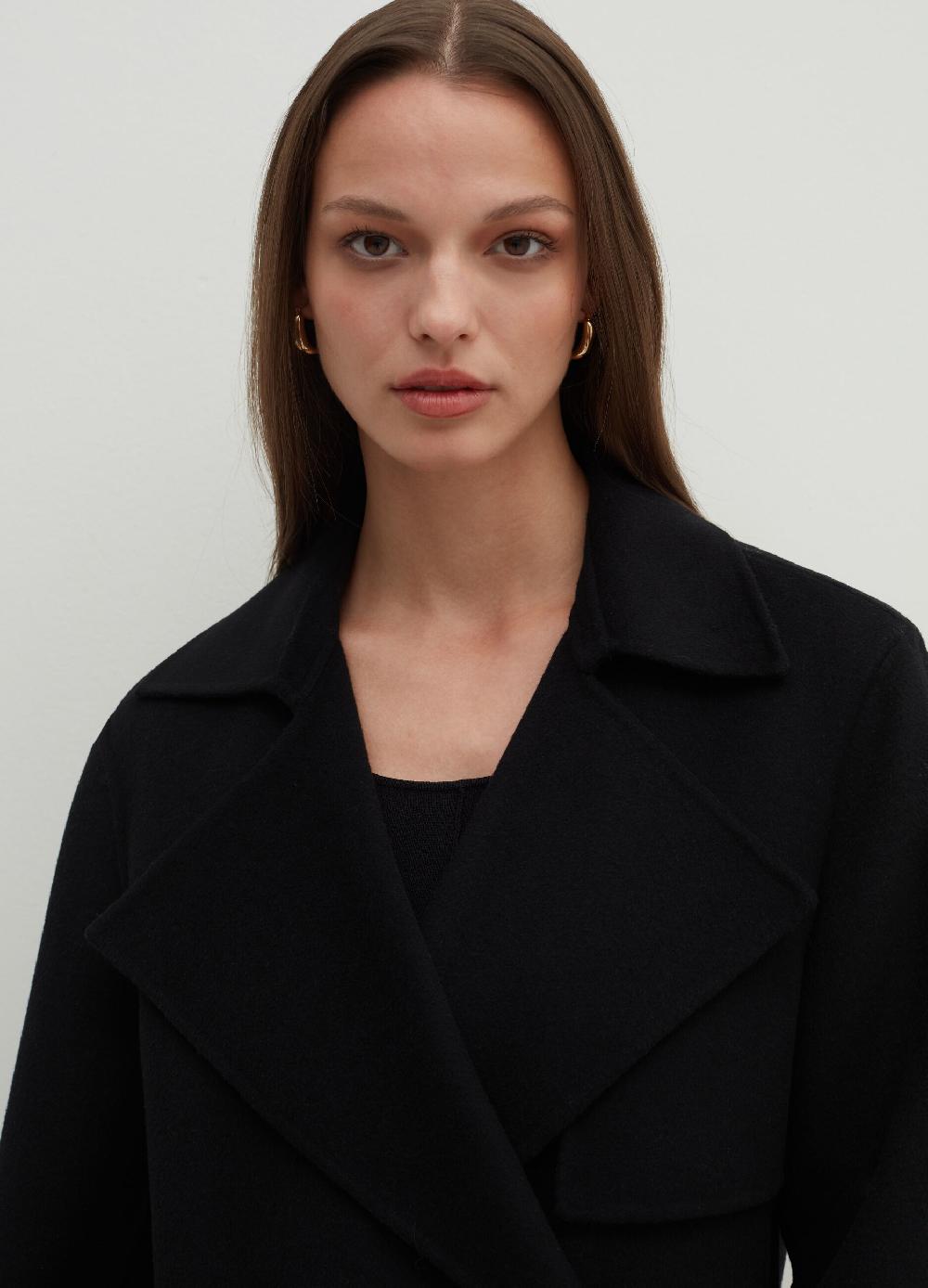 Stefanel Cappotto Lungo Doppiopetto Con Revers