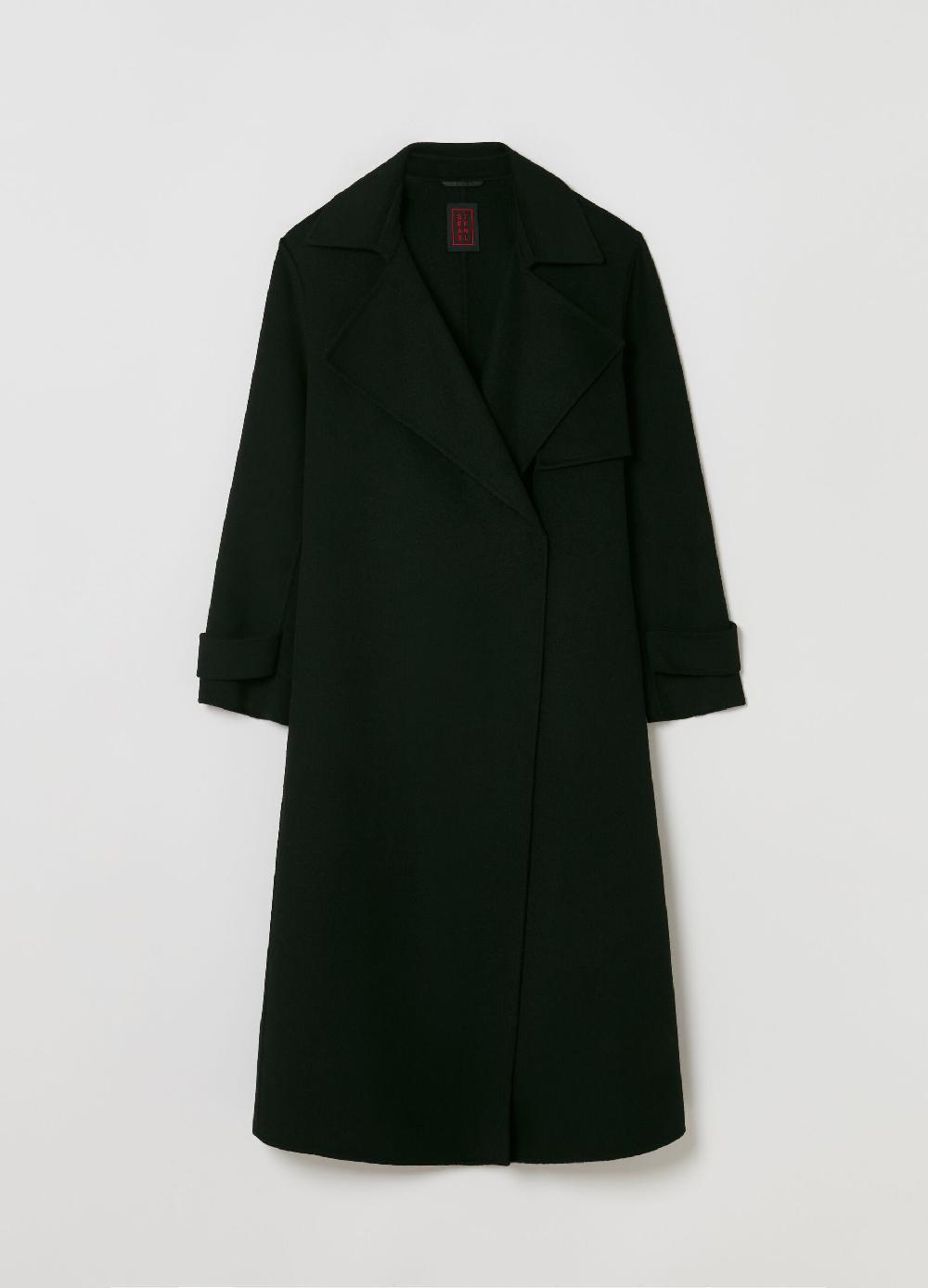 Stefanel Cappotto Lungo Doppiopetto Con Revers