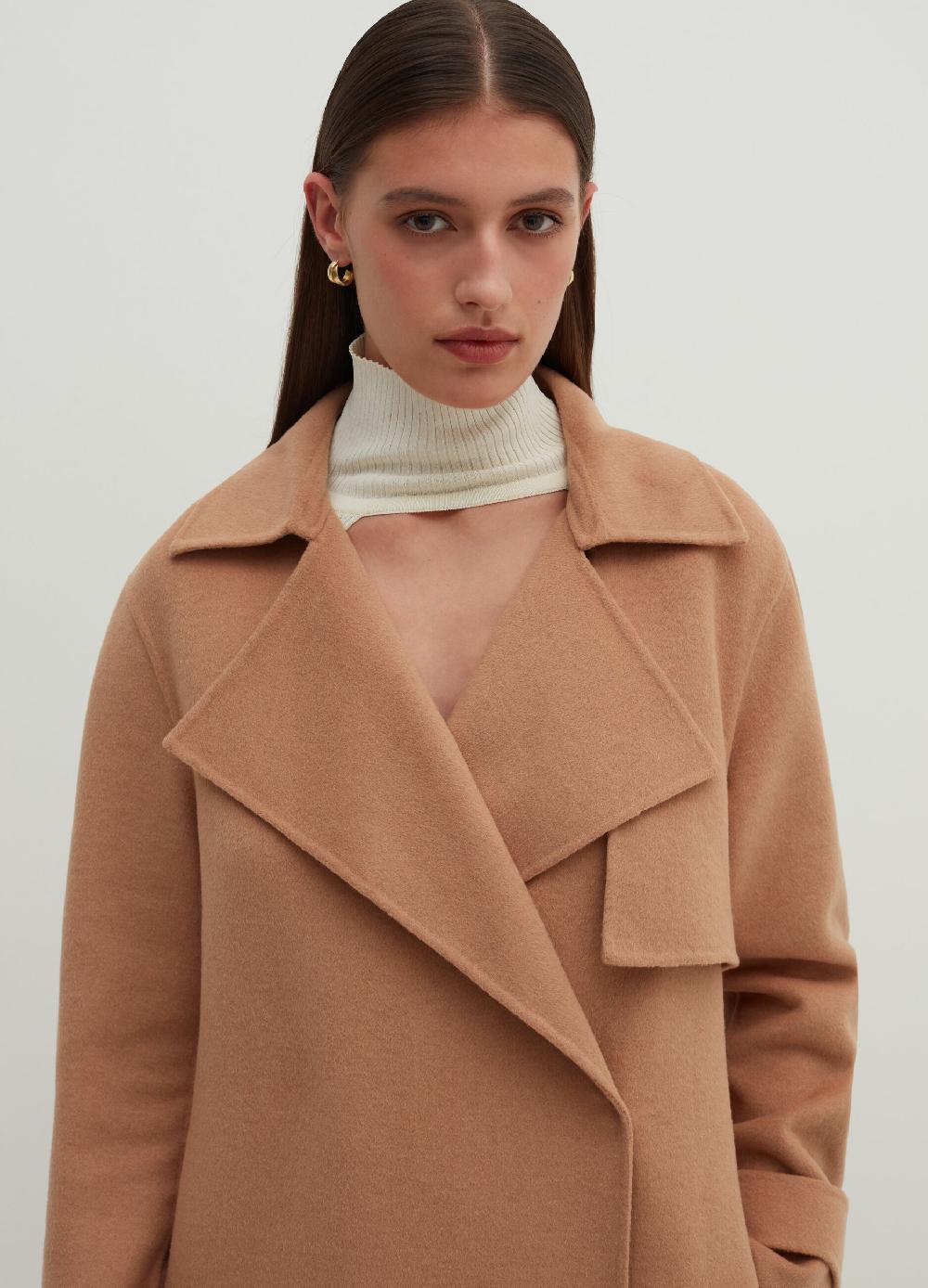 Stefanel Cappotto Lungo Doppiopetto Con Revers