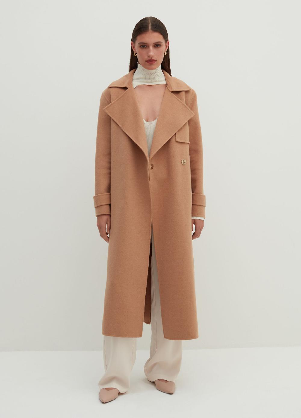 Stefanel Cappotto lungo doppiopetto con revers