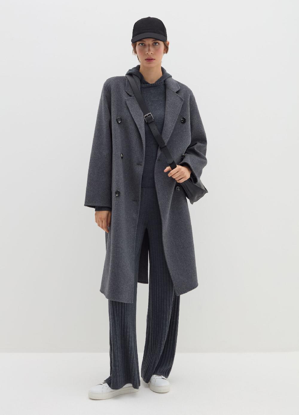 Stefanel Cappotto lungo doppiopetto in panno