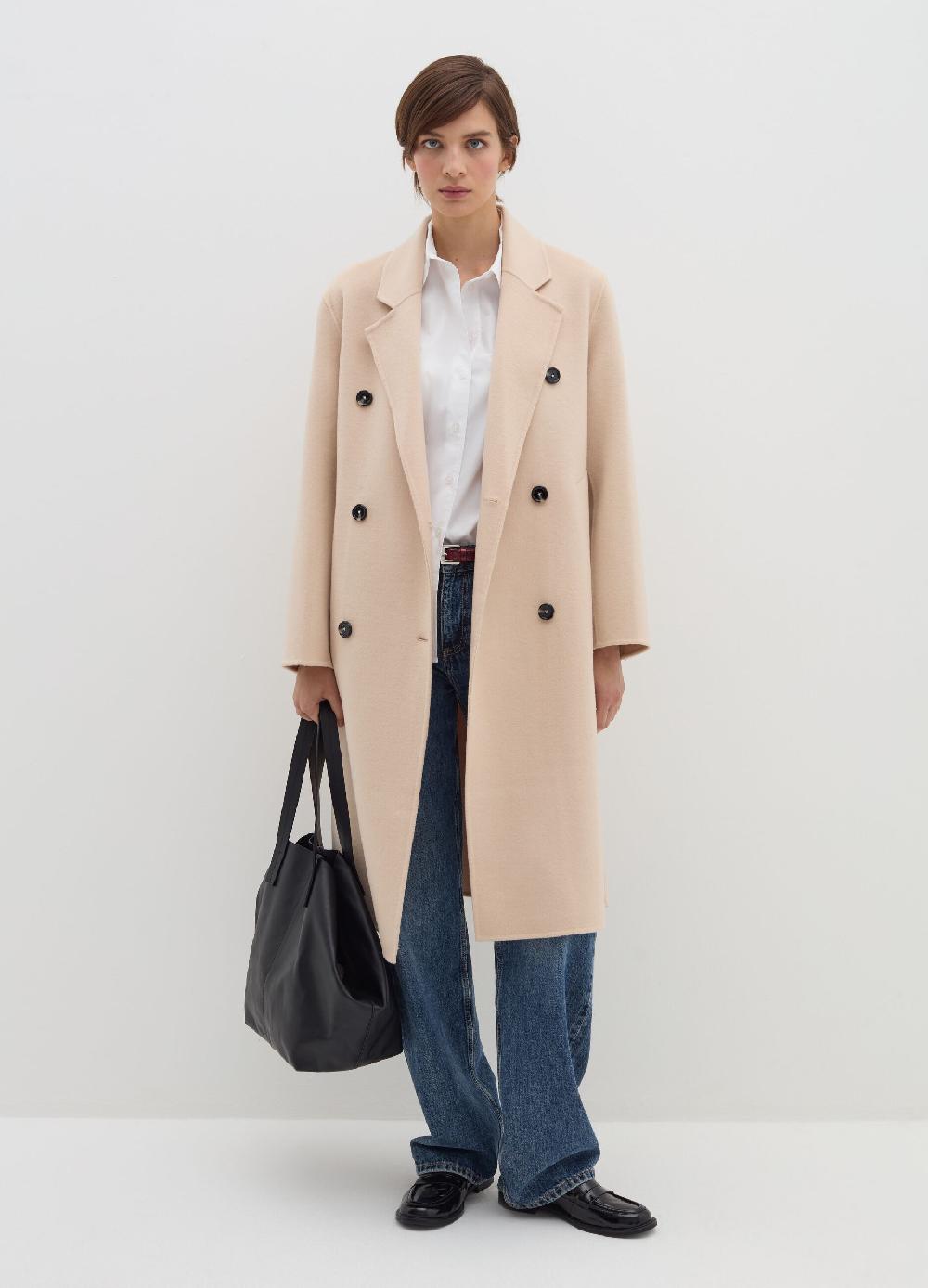 Stefanel Cappotto lungo doppiopetto in panno