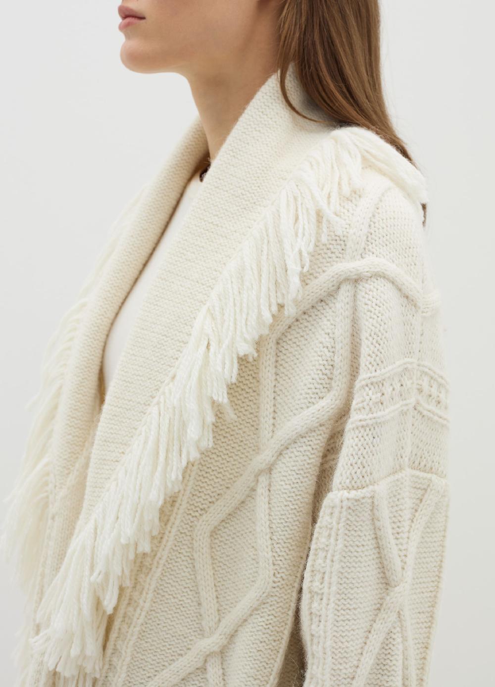 Stefanel Cardigan A Rombi Con Frange