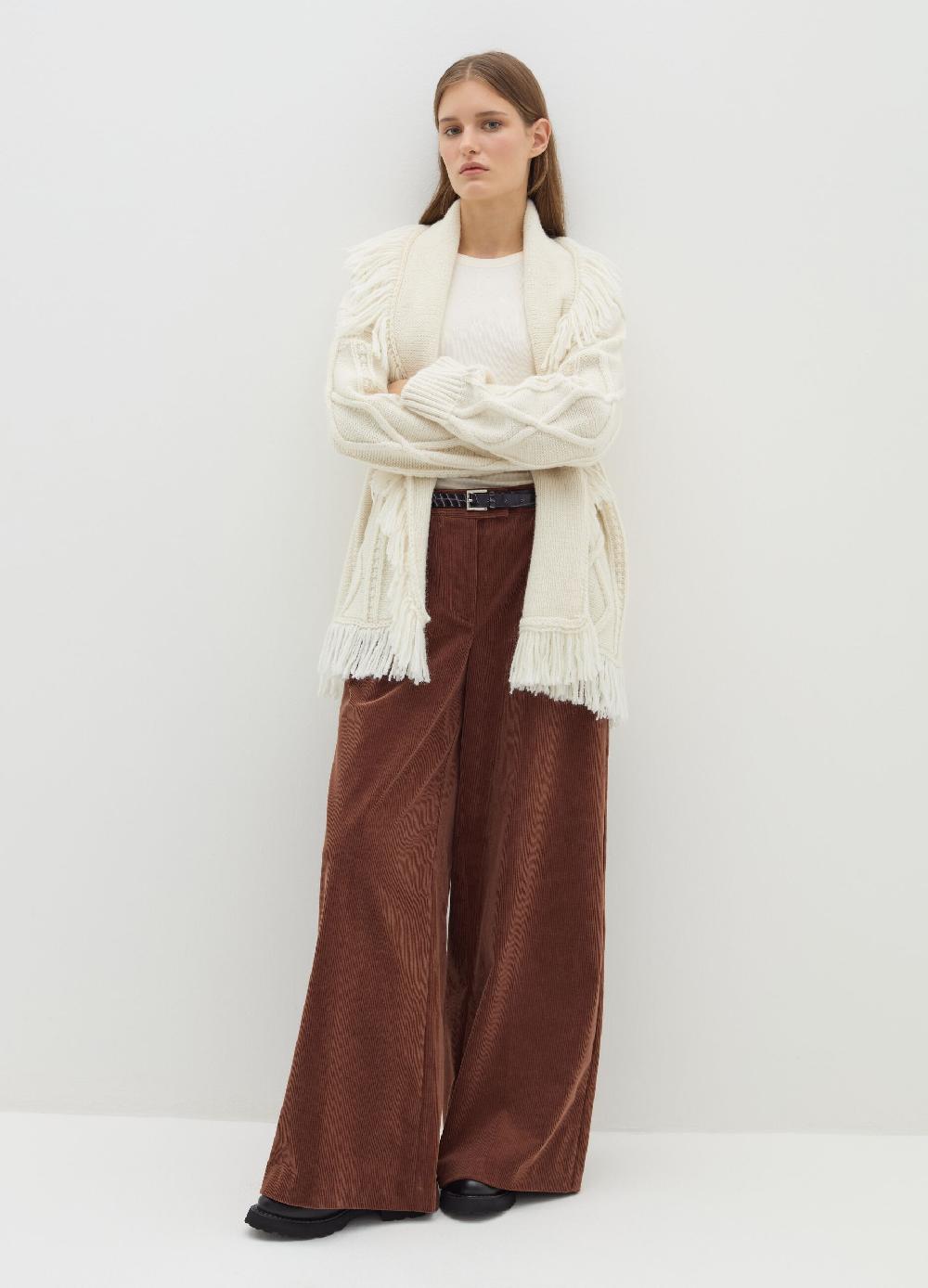 Stefanel Cardigan a rombi con frange