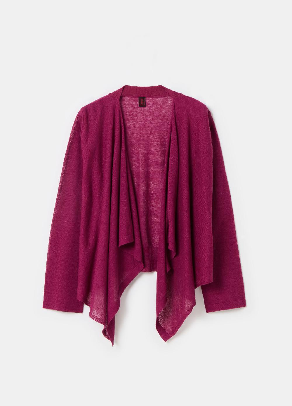 Stefanel Cardigan Aperto In Misto Lino