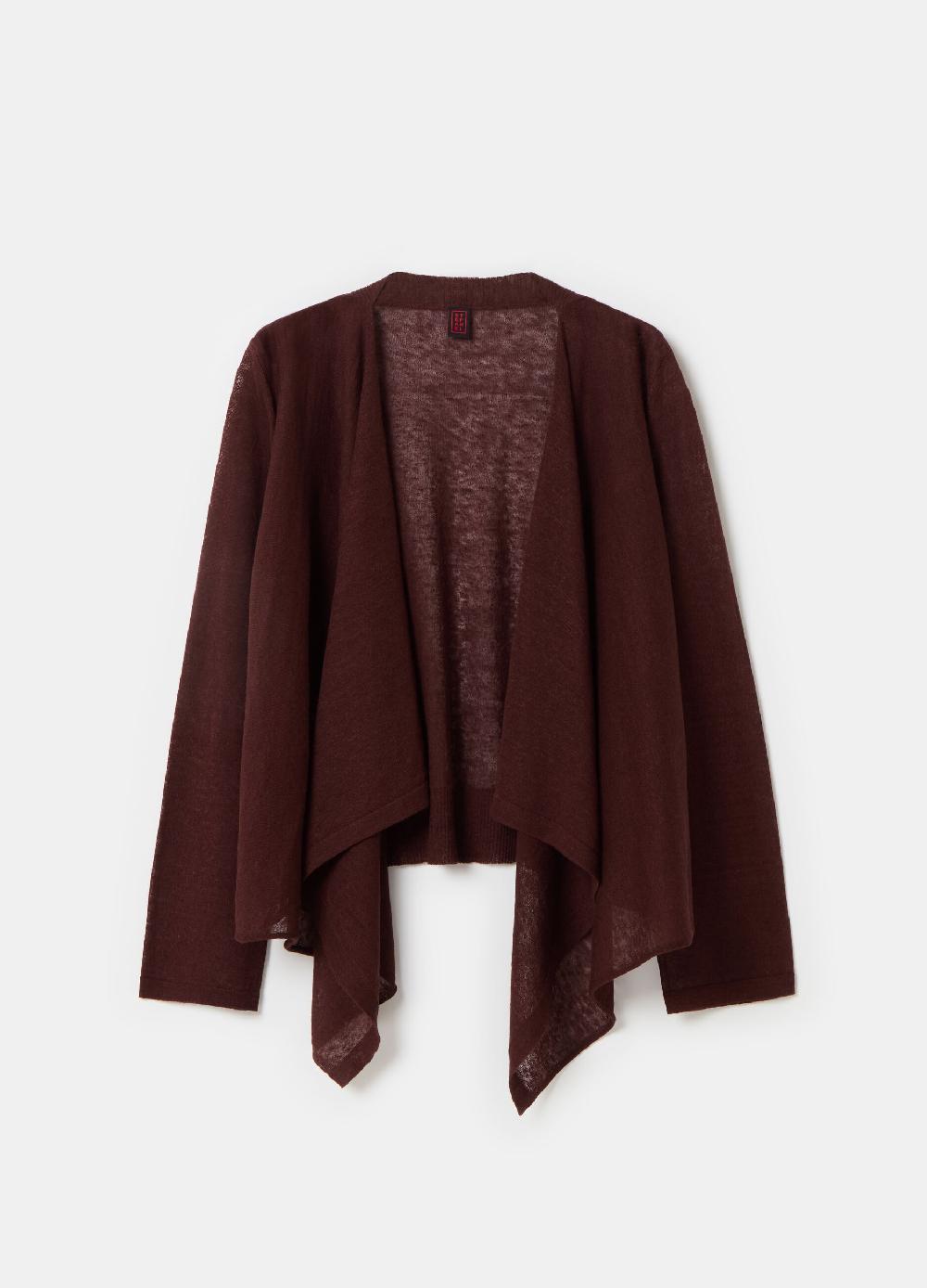 Stefanel Cardigan Aperto In Misto Lino