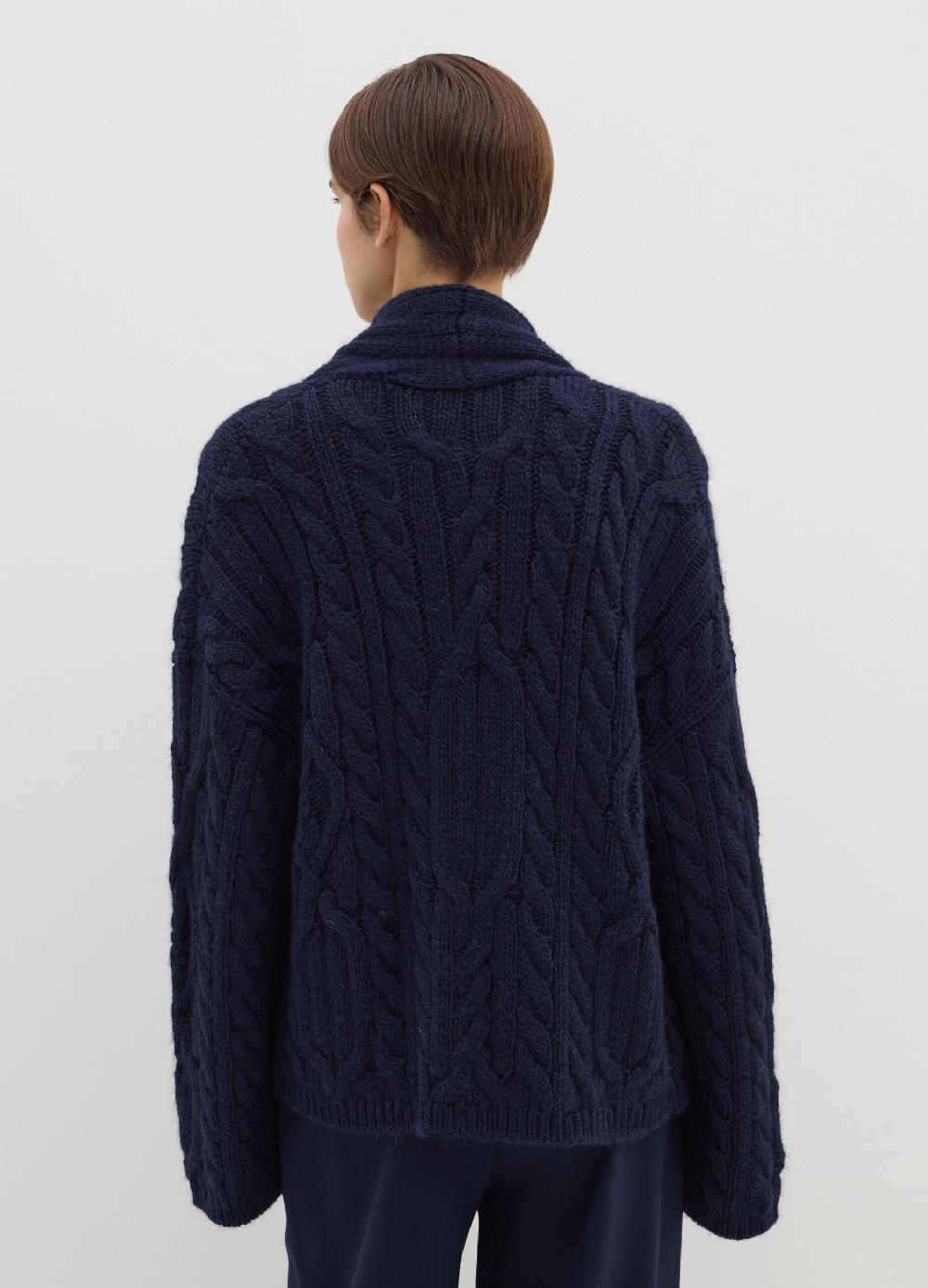 Stefanel Cardigan Aperto In Stoppino A Trecce