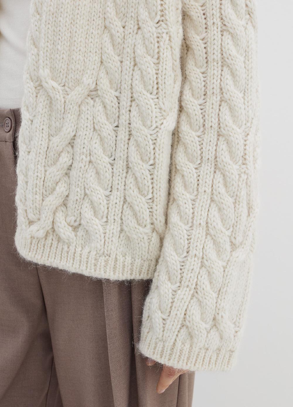 Stefanel Cardigan Aperto In Stoppino A Trecce