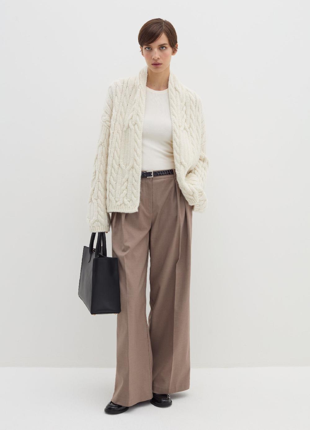 Stefanel Cardigan aperto in stoppino a trecce