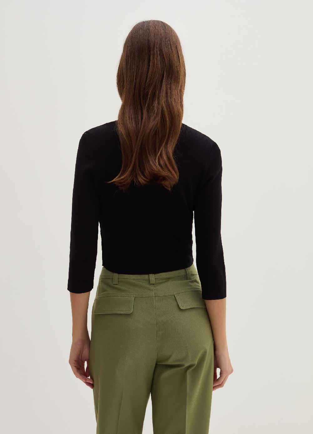 Stefanel Cardigan Con Maniche A Tre Quarti