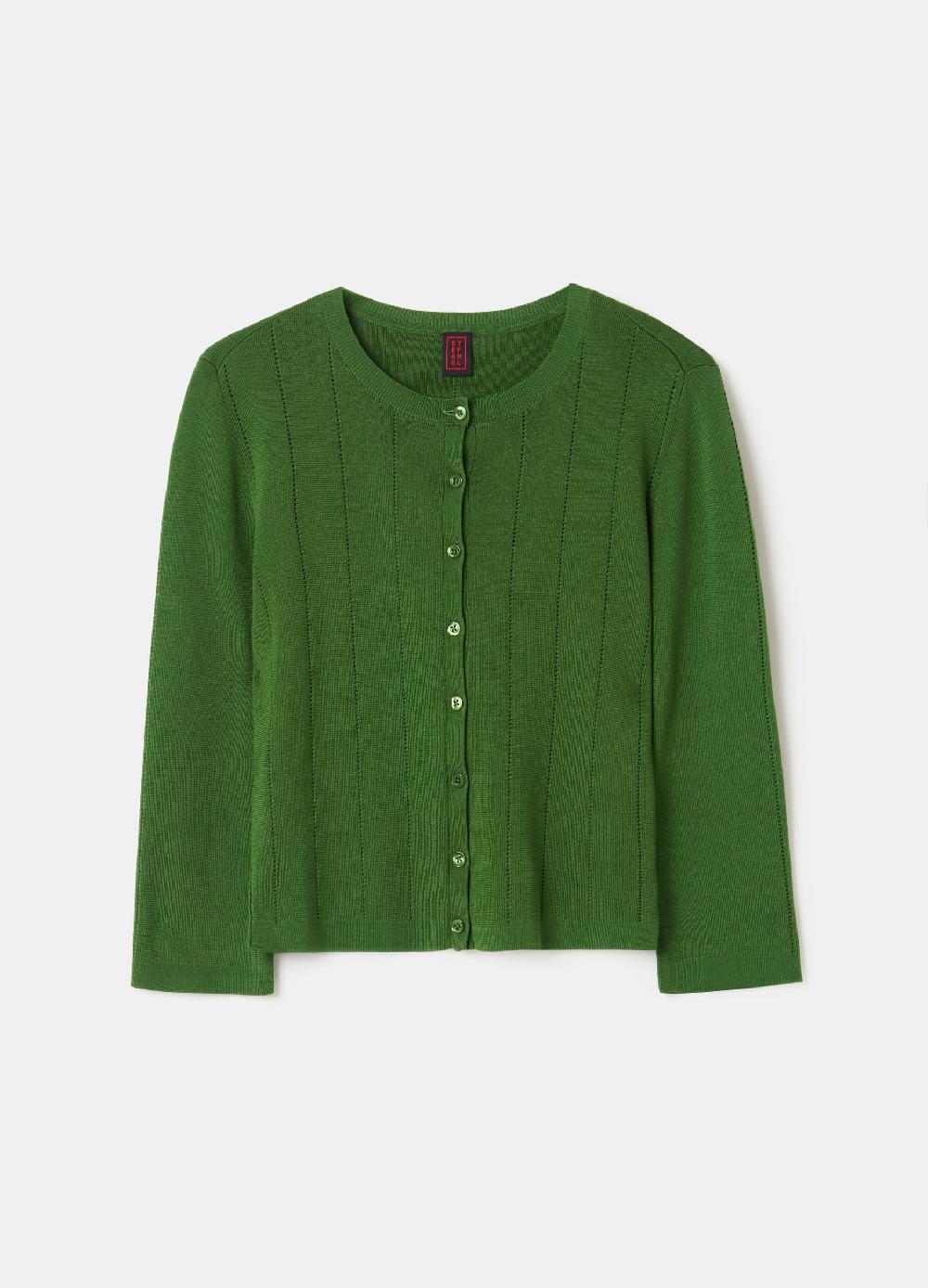 Stefanel Cardigan Con Maniche A Tre Quarti