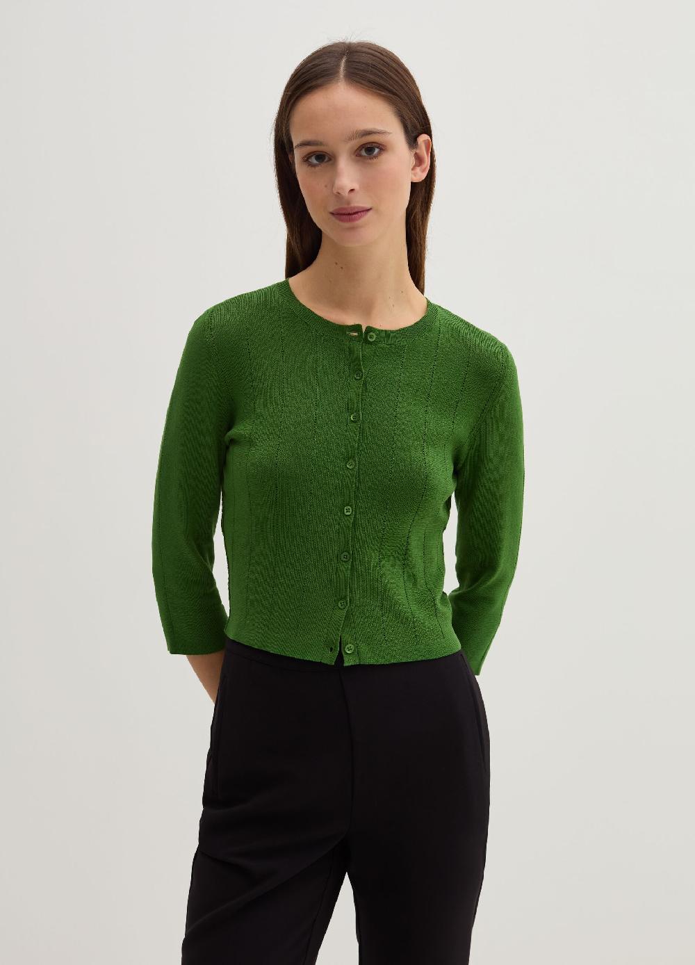 Stefanel Cardigan con maniche a tre quarti