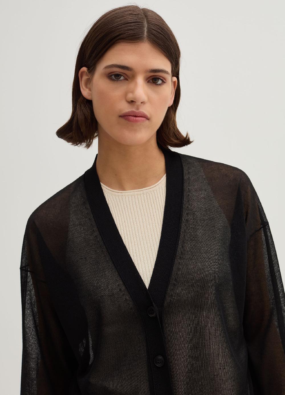 Stefanel Cardigan Effetto Trasparenza